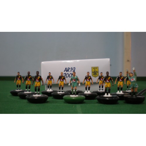 Subbuteo Andrew Table Soccer Aris 2009 on classic Hasbro bases